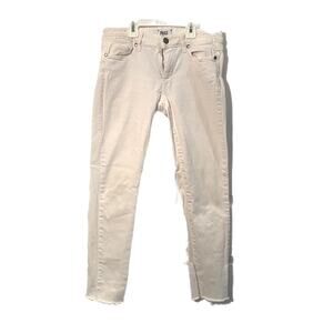 PAIGE Womens Jeans Size 27 White Cotton Raw Hem Spring
